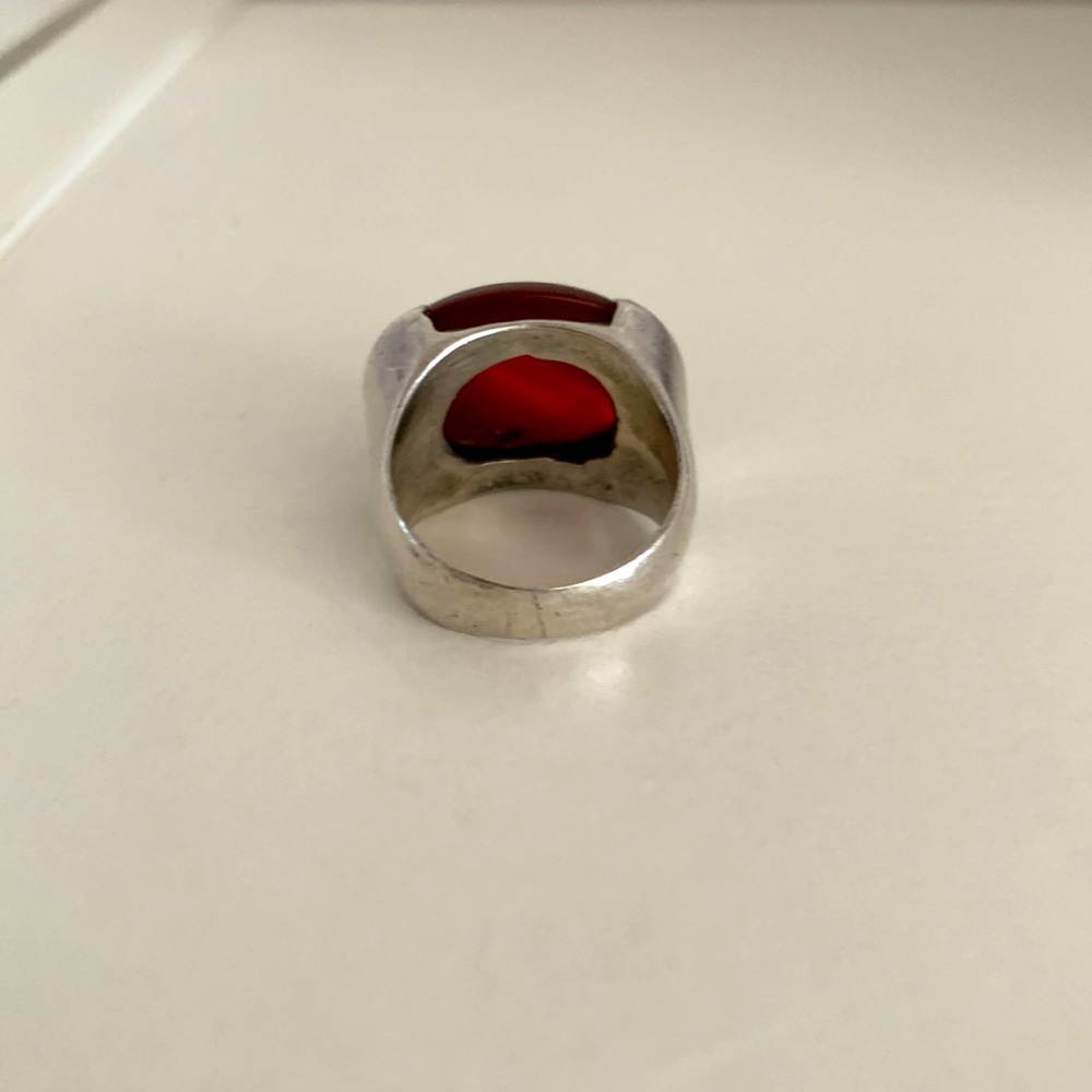 Agate Silver Ring - image 5